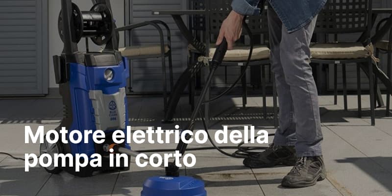 Motore elettrico della pompa in corto
