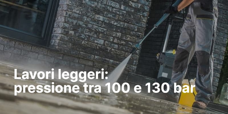 Lavori leggeri pressione tra 100 e 130 bar